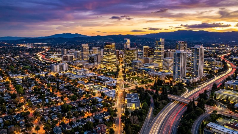Aerial view of San Jose, California — luxury real estate community