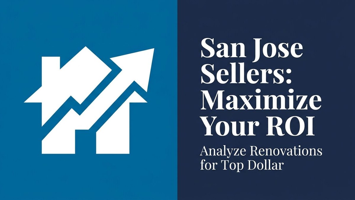 White house icon with an upward arrow on blue, beside text: "San Jose Sellers: Maximize Your ROI.